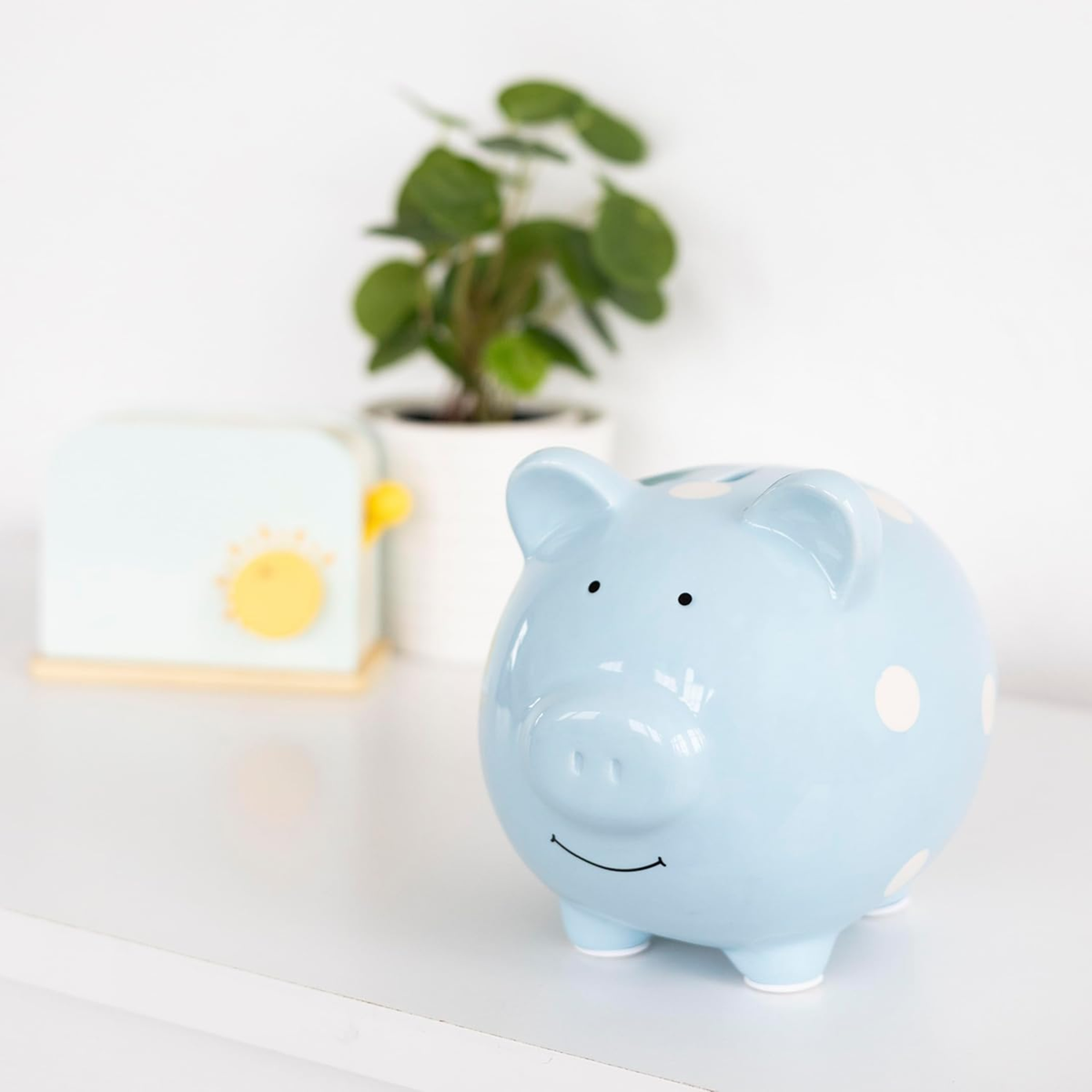 PEARHEAD Piggy Bank keramisk spargris i form av en gris 14,5 x 18 cm