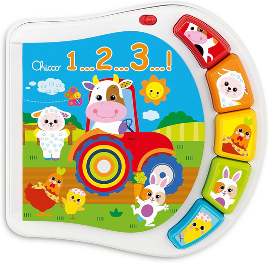 CHICCO Counting Farm elektroniczna książeczka edukacyjna 19 x 19,5 cm