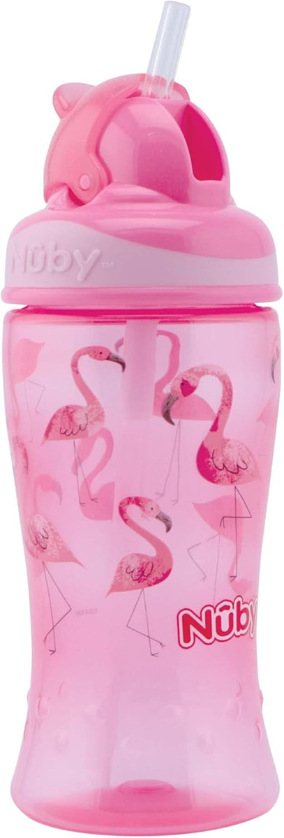 NUBY Flip-it Cup tudkop med sugerør 12 m+ 360 ml