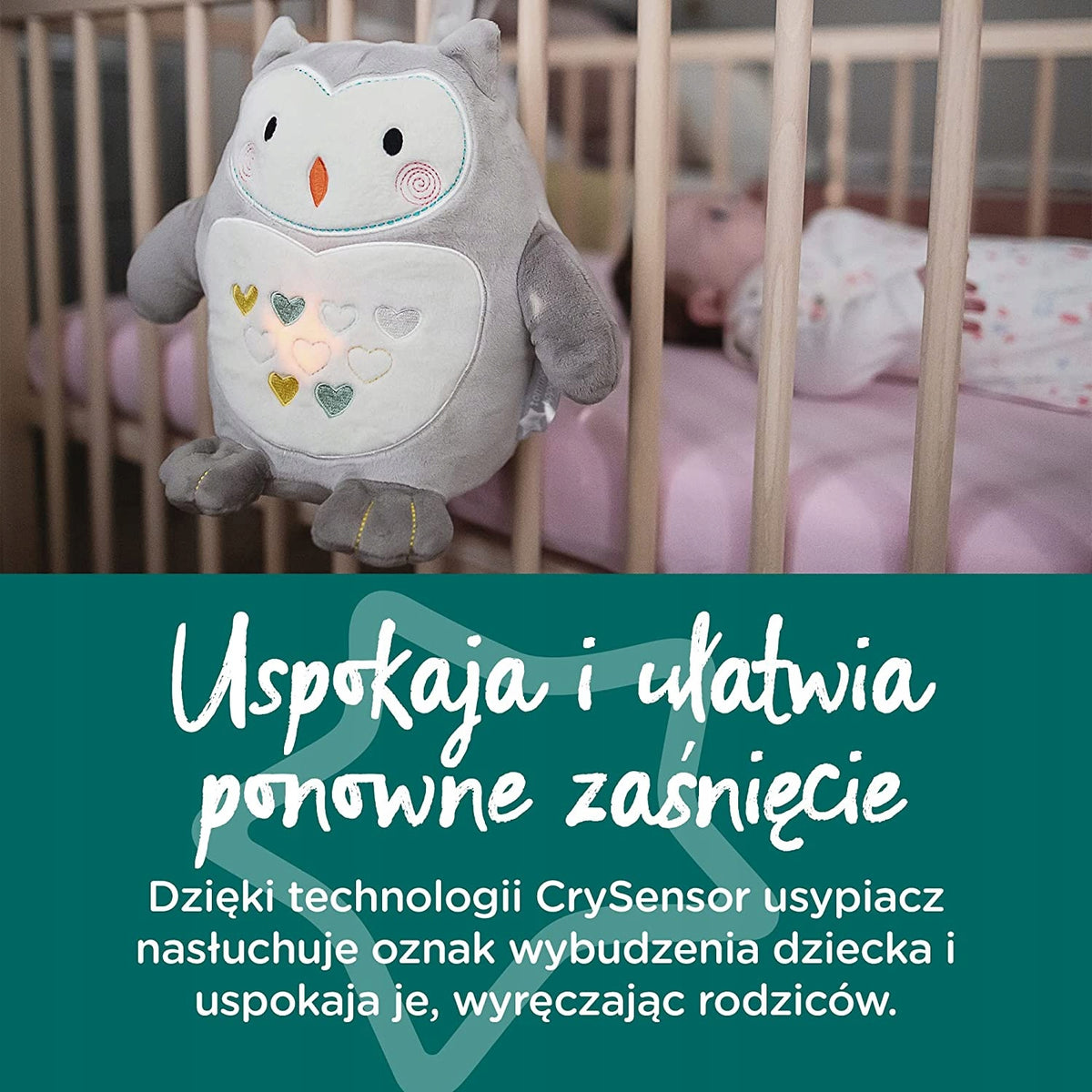 TOMMEE TIPPEE Sowa Ollie PRZYTULANKA dźwięki bez lampki