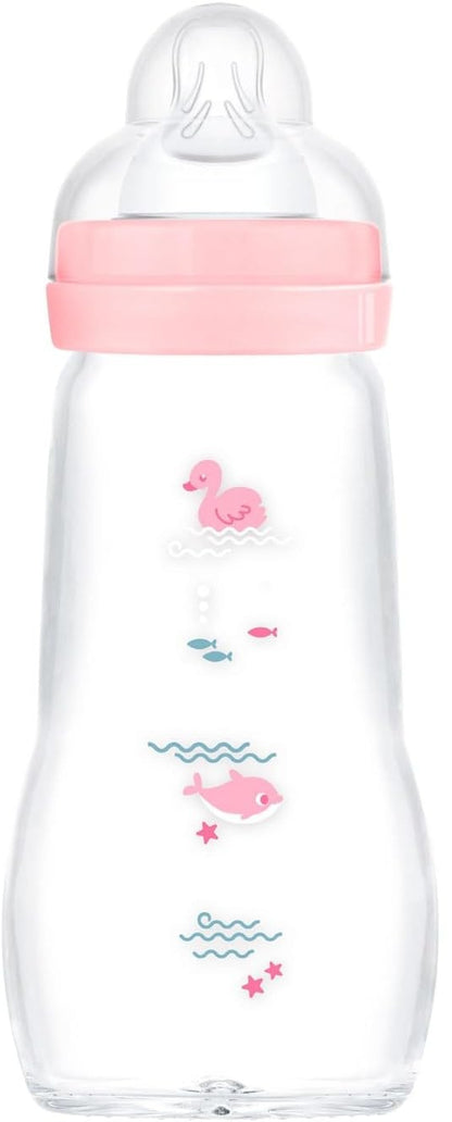 MAM Feel Good butelka szklana 260 ml smoczek 2 średni przepływ 2 m+ KACZKA