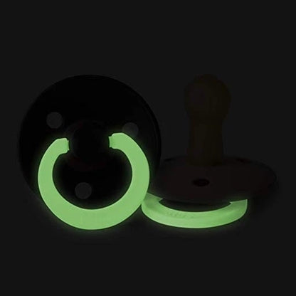 BIBS COLOUR GLOW Schnuller 2er-Pack Naturkautschuk 18-36 Monate LEUCHTEND