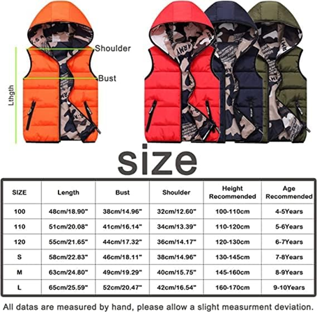 JIAMY gilet trapuntato con cappuccio reversibile 100-110
