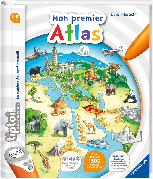 RAVENSBURGER TIPTOI atlas till den interaktiva pennan FRANSK VERSION