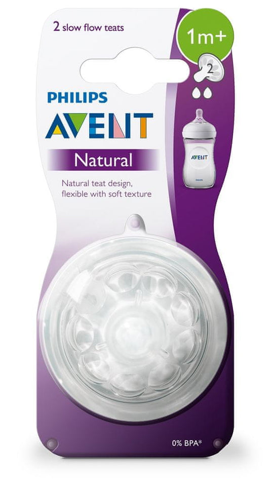 PHILIPS AVENT Natural θηλές για μπιμπερό 1m+ x2
