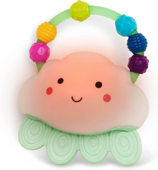 B.TOYS Rain-Glow Squeeze silikonowa lampka z gryzakiem CHMURKA 11x13 cm