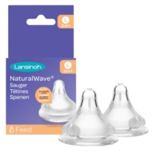 LANSINOH NaturalWave θηλές για μπιμπερό 6m+