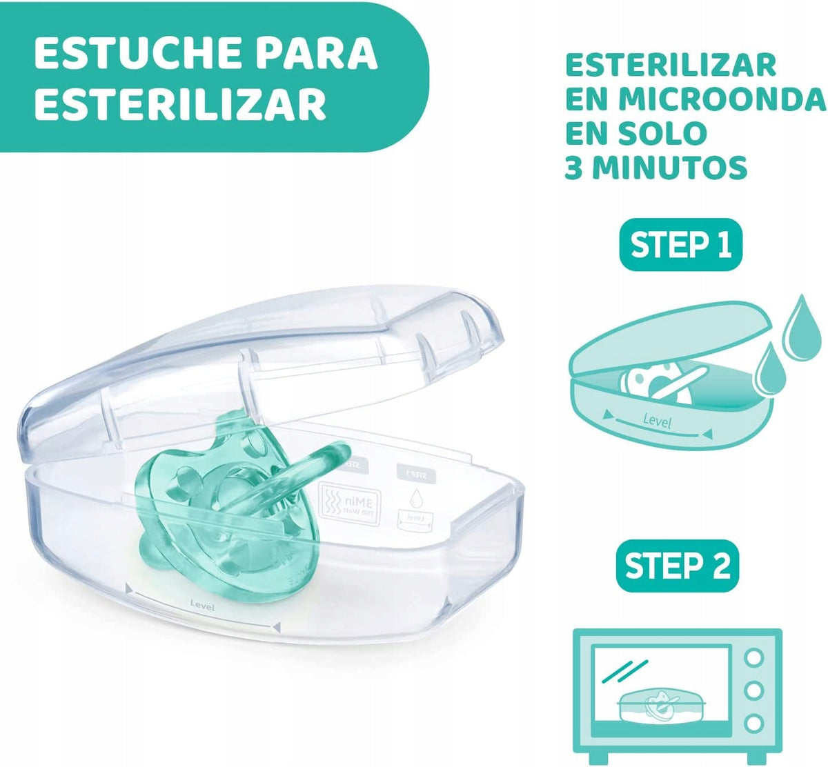 CHICCO PhysioForma smoczek x4 16-36m, sterylizator do mikrofalówki w 3 minuty