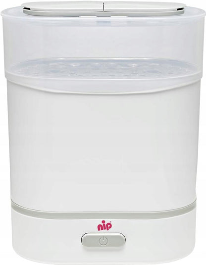 NIP 3w1 sterylizator podgrzewacz parowar + miarka, biały, BPA free, do sterylizacji i gotowania na parze