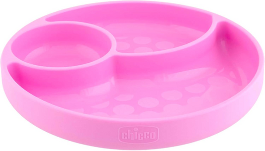 CHICCO Easy Menu farfurie compartimentată din silicon cu ventuză 12 m+