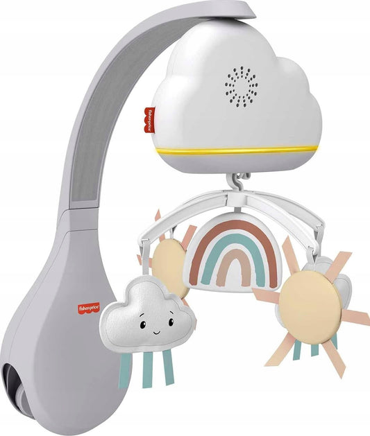 FISHER PRICE móvil para cuna 2en1 con sensor de ruido y lámpara de noche para mesa