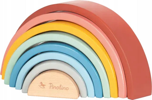 PINOLINO tęcza z drewna Ruby MONTESSORI 12m+