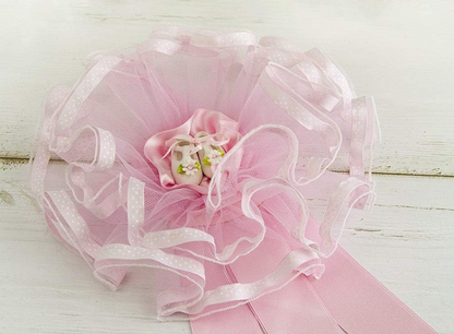 MARELI noeud de naissance pour bébé 32 cm céramique tulle satin