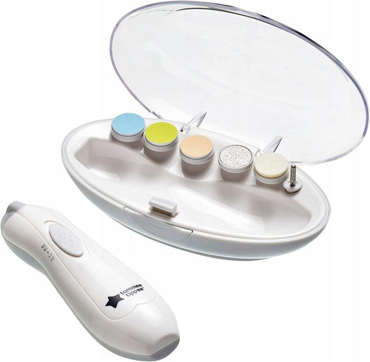 TOMMEE TIPPEE elektryczny pilnik do paznokci z lampką LED dzieci i dorośli