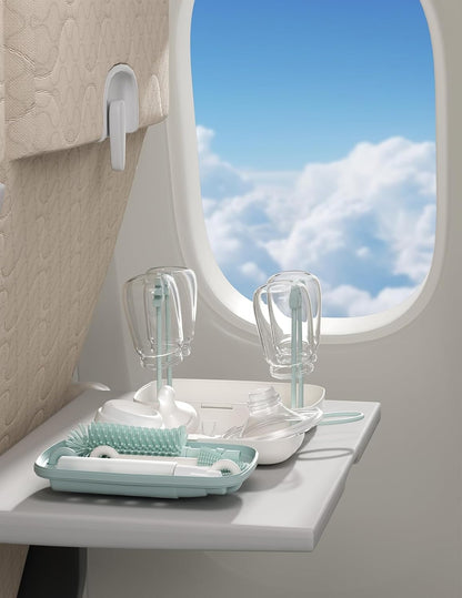 MOMCOZY 7-in-1 Reise-Reinigungsset für Flaschen, Schnuller und Trinkhalme + Etui