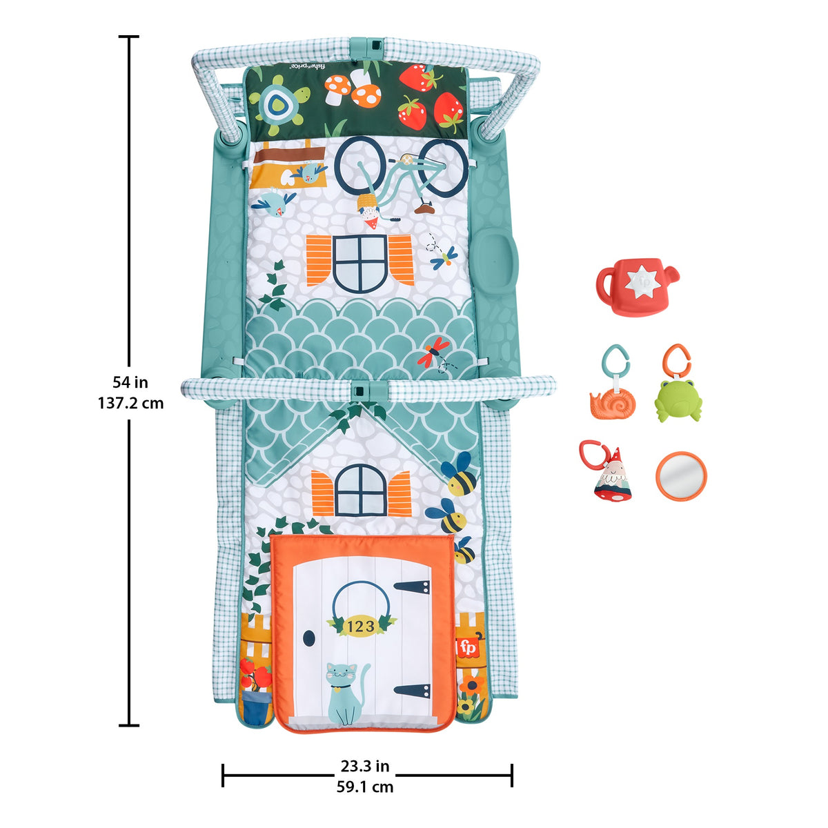 FISHER-PRICE 3-i-1-aktivitetsmåtte til leg, læring og udforskning