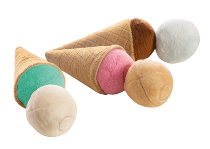 Set gelato in peluche ROBA con magneti 3 coni 6 palline