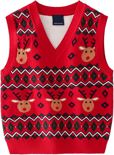 TOTAMMY bombažni pulover brez rokavov za otroke, 4-5 let, 120 cm, JELENČKI