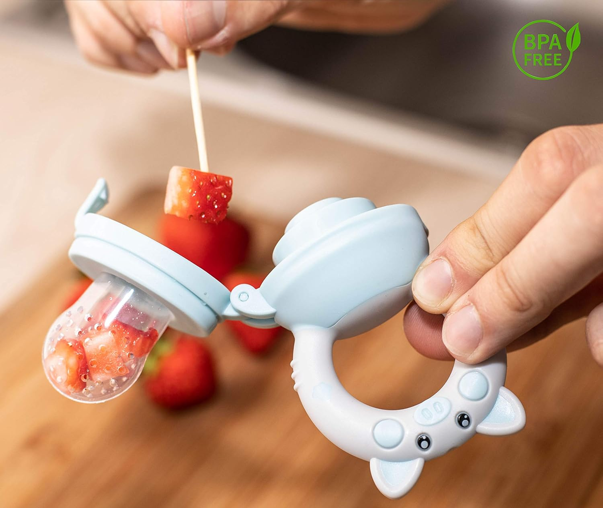 NORDHAIN dosatore succhietto per frutta per bambini 3-12 mesi 2 pezzi 6 tettarelle
