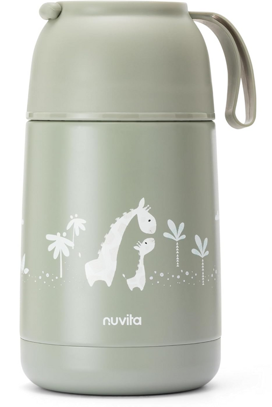 NUVITA 4475 termos na jídlo z nerezové oceli 620 ml 0+ ŽIRAFY