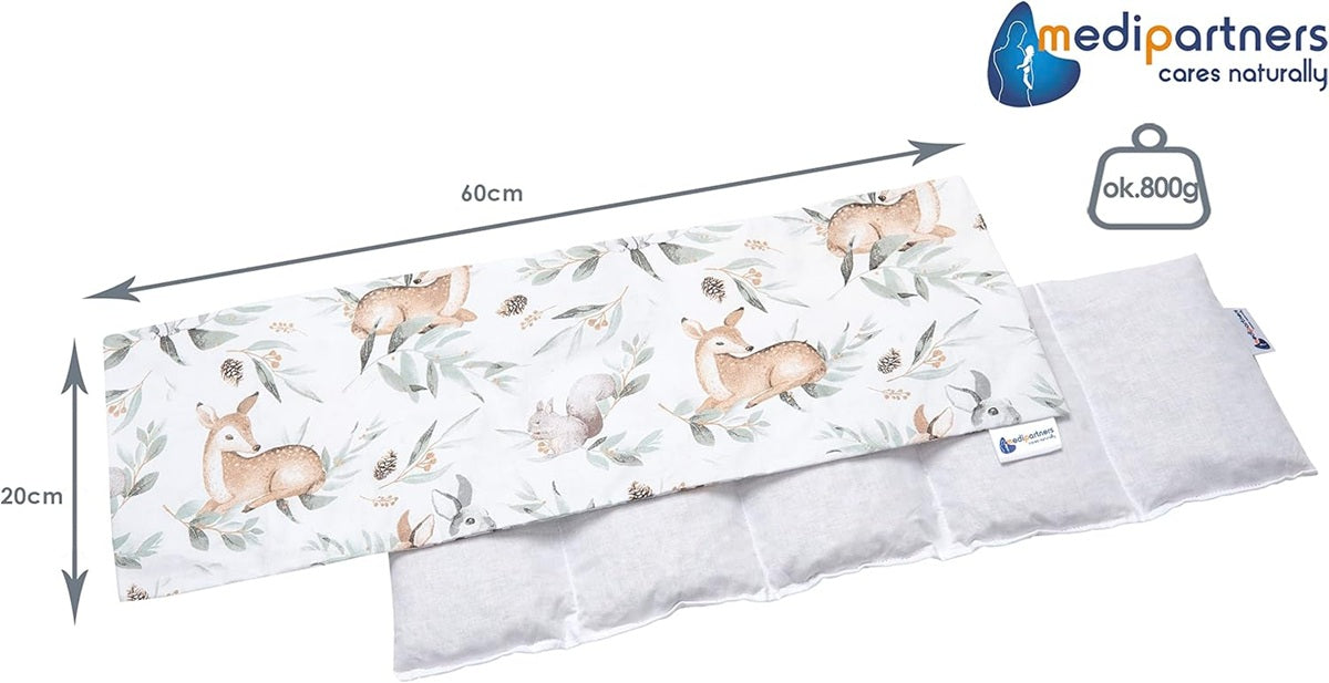 MEDI PARTNERS памучна грейка с черешови костилки 20x60 cm за топло и студено