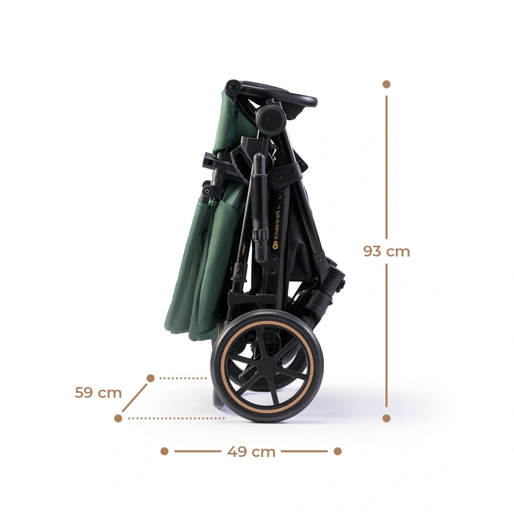 KINDERKRAFT PRIME2 PRO 3w1 wózek wielofunkcyjny do 22kg + fotelik MINK PRO