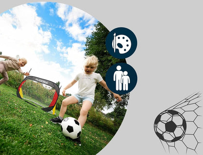 HUDORA porte Pop-Up per calcio 120x80x80 cm 2 pezzi + custodia