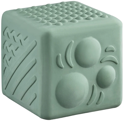 VULLI Cube kauczukowa kostka z teksturami do zabawy 7,3 cm ŻYRAFA SOPHIE