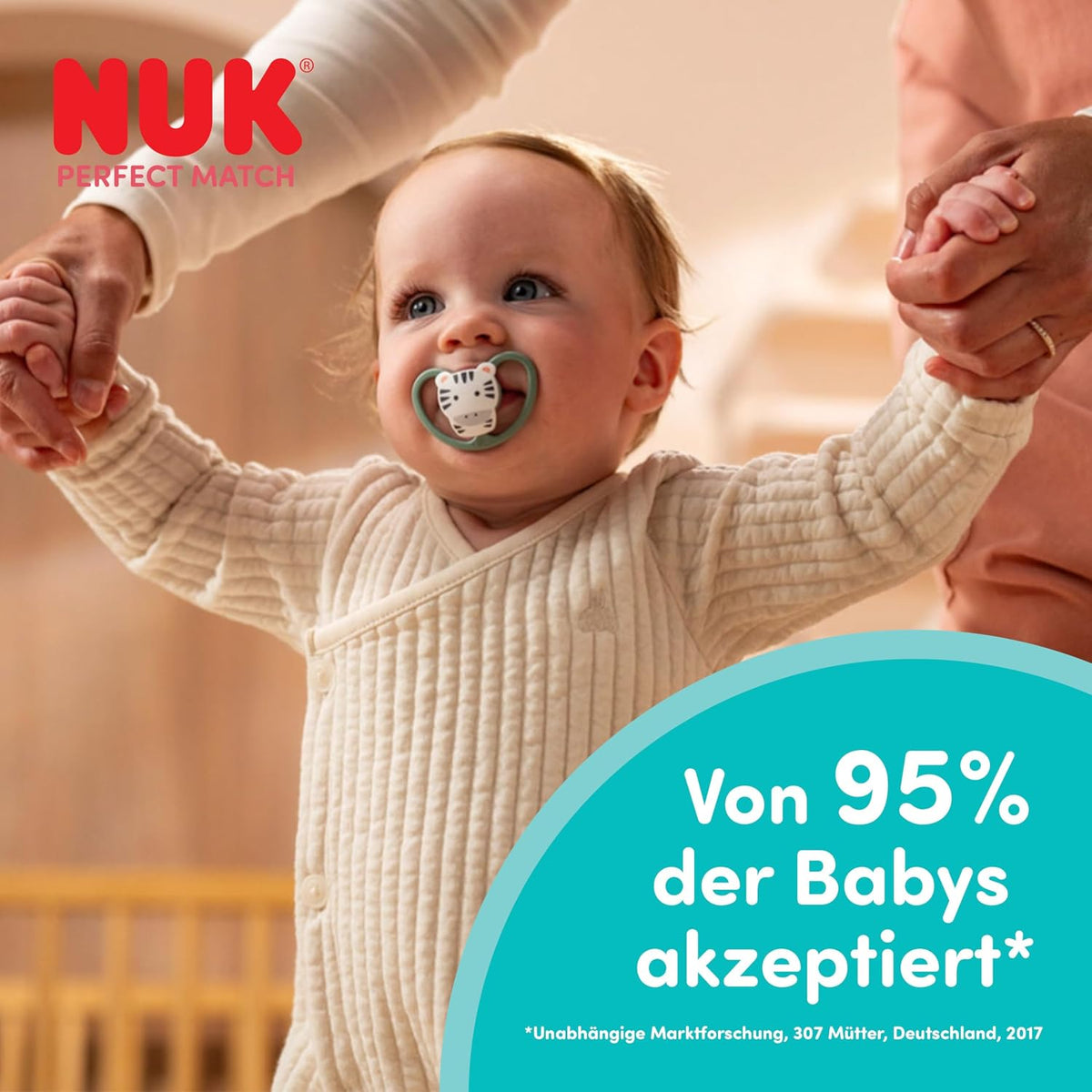 NUK Perfect Match Air smoczek uspokajający 0-6m x2, ortodontyczny, wentylowany, dla niemowląt