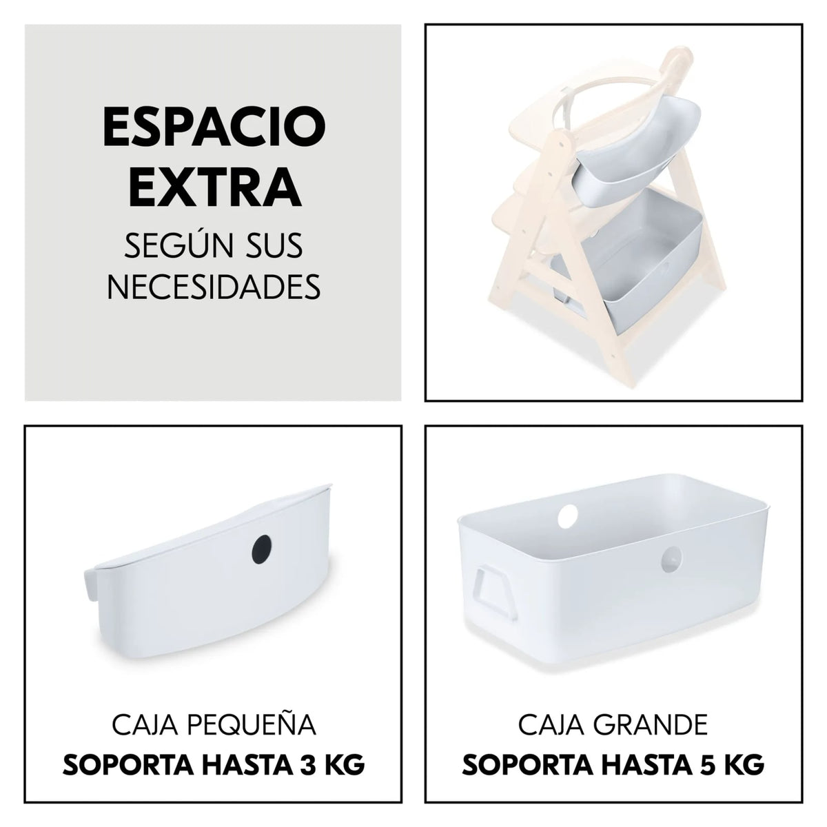 Hauck Alpha Box Set organizer til højstol hvid