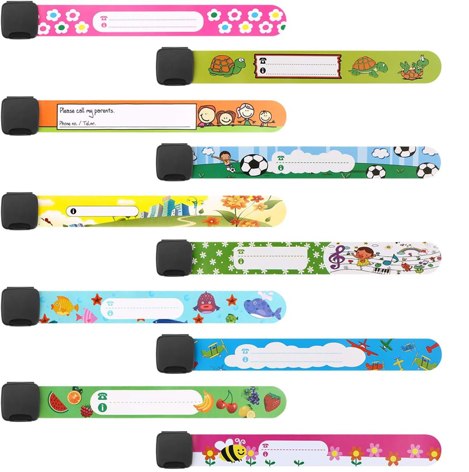 VICLOON pulseiras SOS impermeáveis para crianças 10 unidades