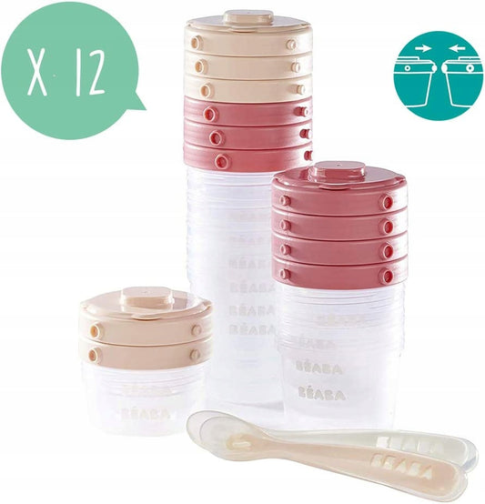 BEABA recipientes CLIP para alimentos 2x60, 4x120, 6x200 ml