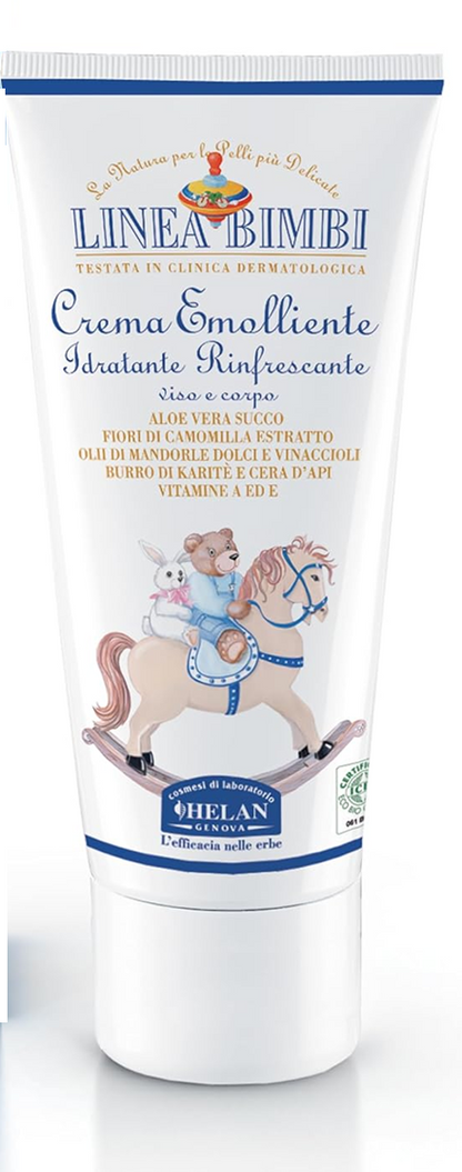 HELAN Linea Bimbi fugtgivende og beskyttende creme til babyens krop og ansigt 100 ml