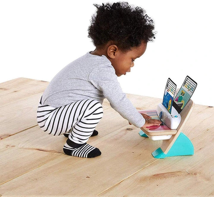 BABY EINSTEIN Hape Magic Touch pian din lemn cu clape tactile 18 x 30 cm