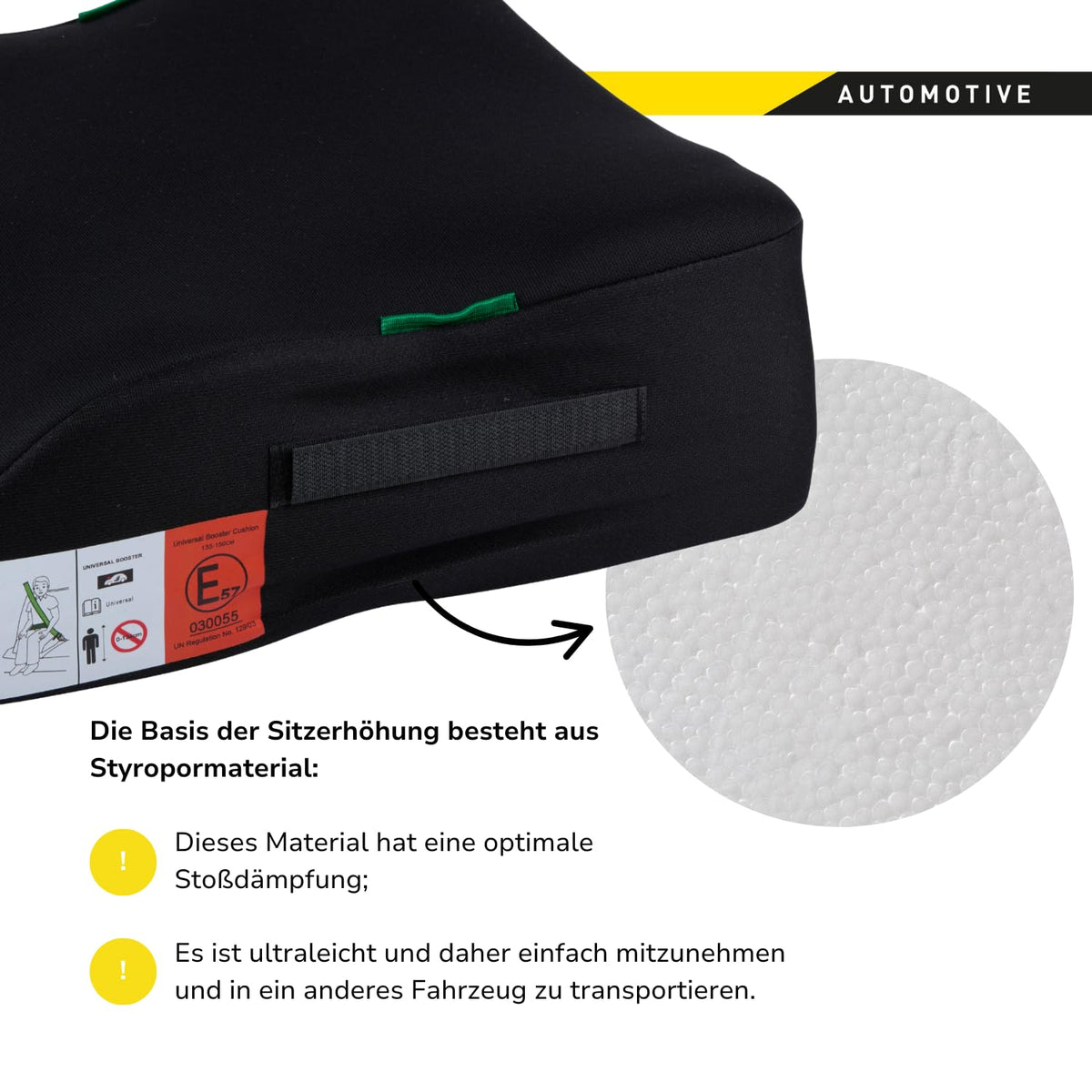 DUNLOP Car Booster rehausseur de voiture pour enfant de 135 à 150 cm