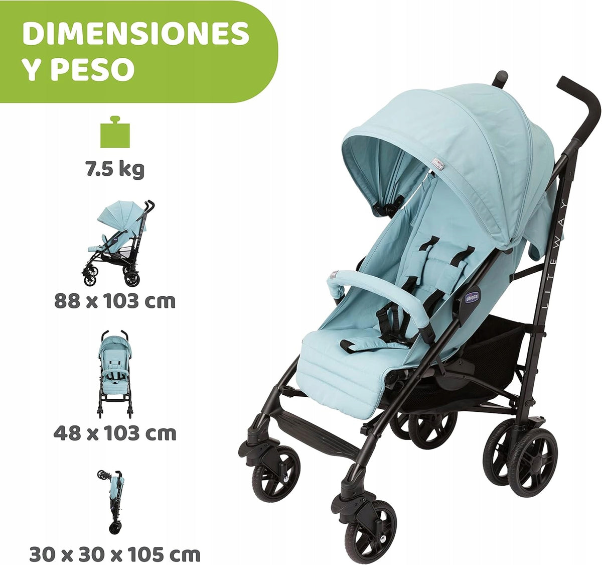 CHICCO LITEWAY wózek spacerowy do 22kg