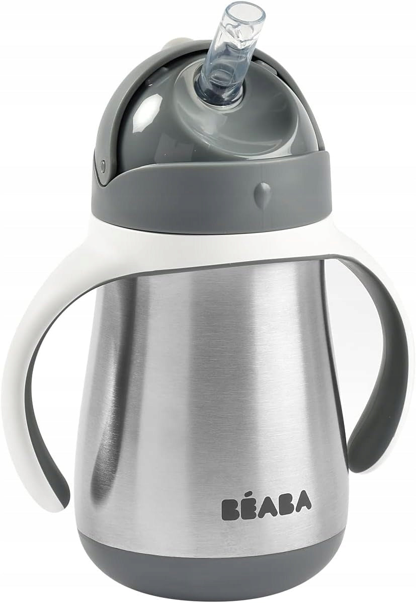 BEABA drypfrit sugerørskrus STÅL 250 ml