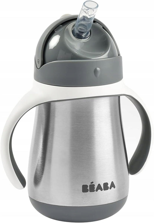 BEABA ανοξείδωτο ποτηράκι με καλαμάκι 250 ml