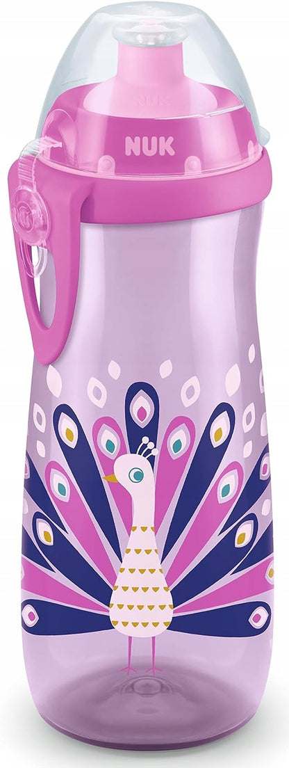 NUK Sports Cup BUTELKA 24 m+ ustnik push-pull 450 ml EFEKT KAMELEONA "N