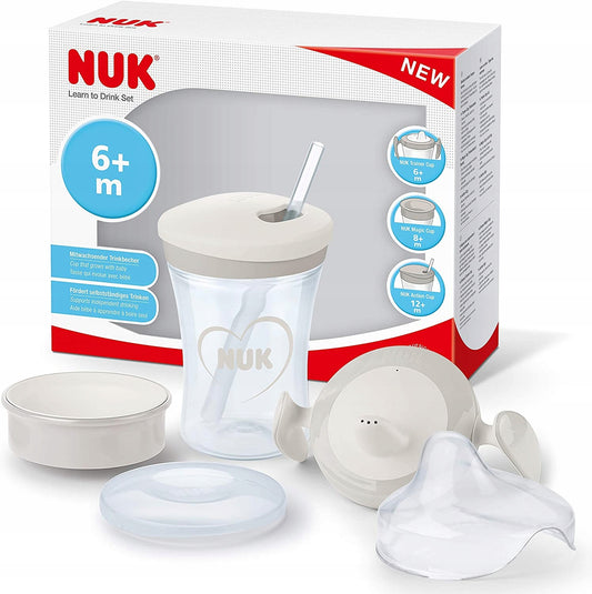 NUK set de aprendizaje para beber vaso + 3 boquillas