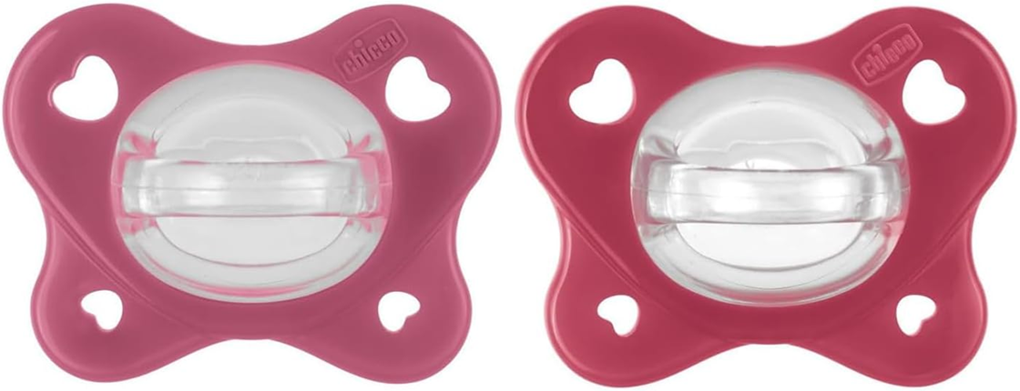 CHICCO Physioforma DUAL SOFT soothing silicone pacifiers x2