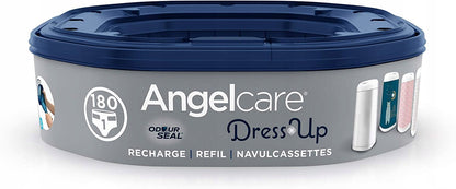 ANGELCARE wkład do kosza DRESS UP, wkład do kosza na pieluchy 180 sztuk z technologią Air Seal