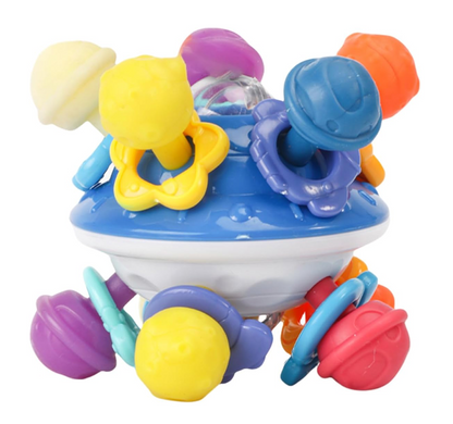 CESTAMOR Jouet sensoriel Ufo avec anneaux de dentition et hochets 7 x 9 cm
