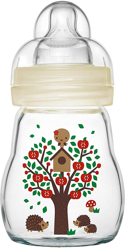 MAM Feel Good sklenená fľaša 170 ml 0 m+ cumlík 1