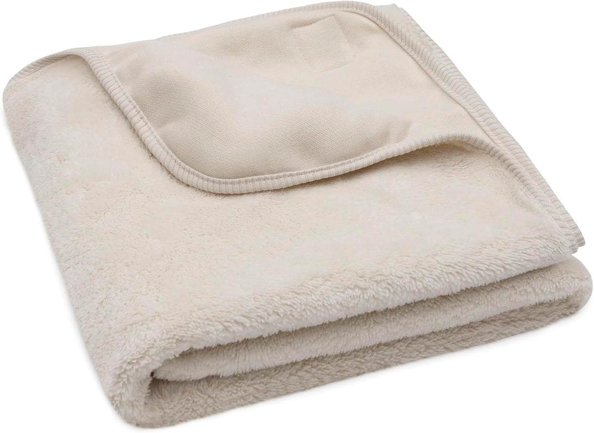 JOLLEIN Basic одеялце Jersey/Sherpa 75x100 cm Oatmeal