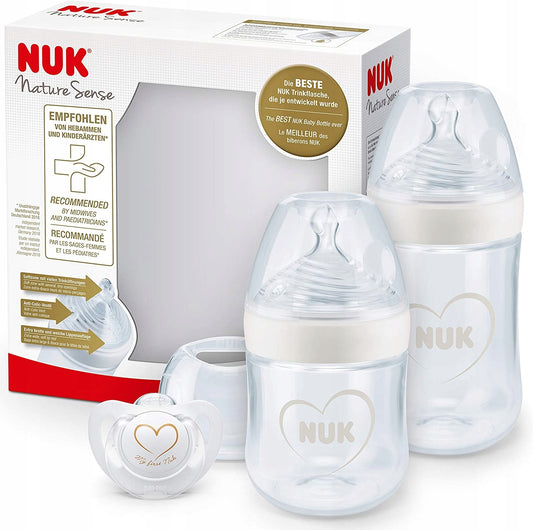 NUK Nature Sense zestaw butelek 260,150ml +smoczek