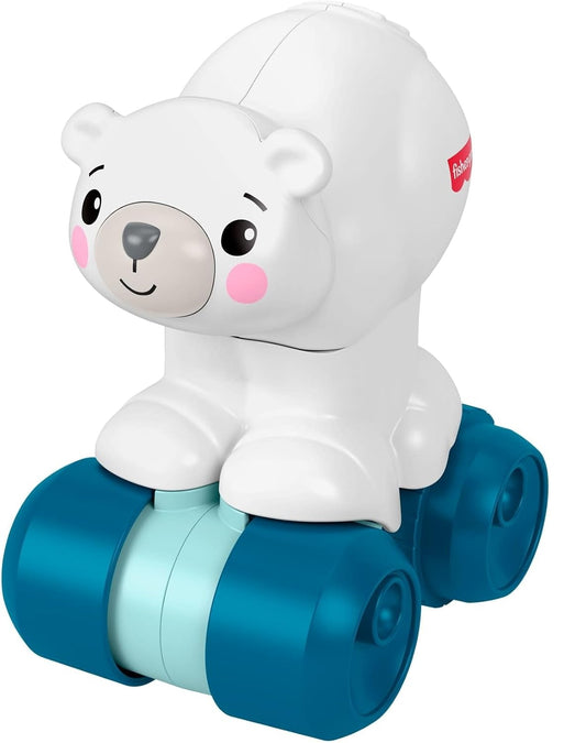 FISHER-PRICE sensoryczny jeżdżący miś polarny do nauki raczkowania 9 m+