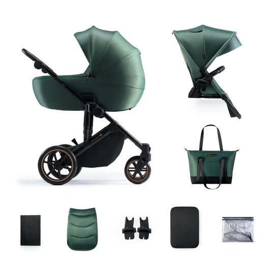KINDERKRAFT PRIME2 2w1 wózek wielofunkcyjny do 22kg – DARK GREEN – zdjęcie 1