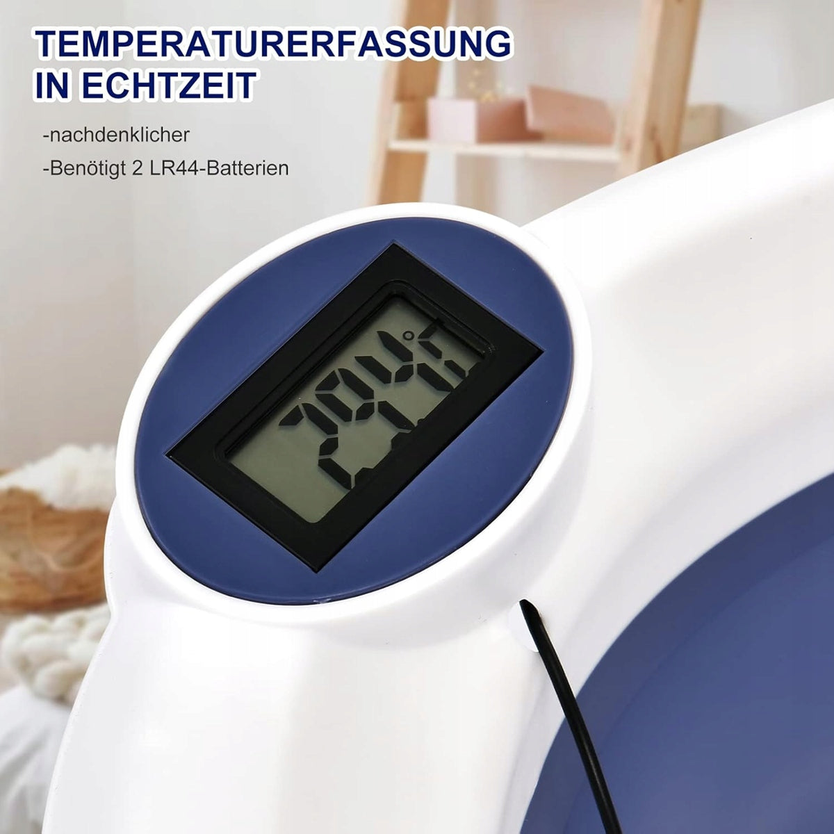 GLENMORE opvouwbaar badje met afvoer en thermometer