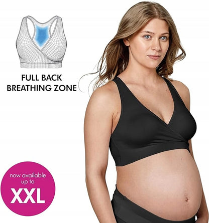MEDELA KEEP COOL SLEEP biustonosz do karmienia na noc M, oddychający czarny stanik ciążowy z full back breathing zone